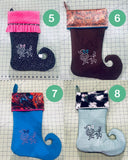 Poodle Christmas Stocking - Handmade Cotton Quilted Dog Lover Holiday Decor